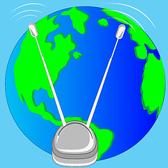 Image showing Antenna and planet land