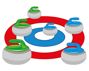Image showing Atheletic play curling