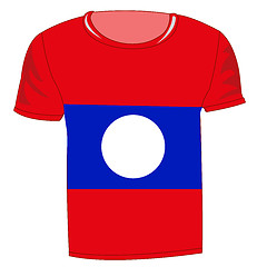 Image showing T-shirt flag laos