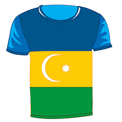 Image showing T-shirt flag azerbaijan