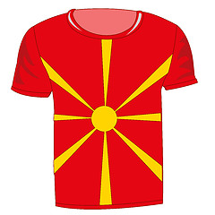 Image showing T-shirt with flag Macedonia