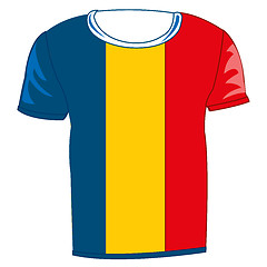 Image showing T-shirt with flag Romania