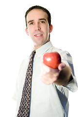 Image showing Lefthanded Businessman