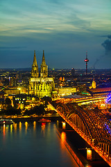 Image showing Cologne aerial overview