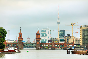 Image showing Oberbaum bridge in Berlin