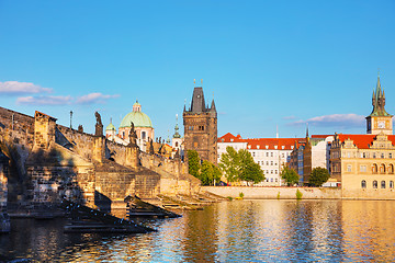 Image showing The Old Town Charles bridge tower in Prague