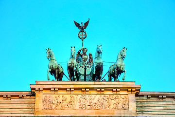 Image showing Quadriga on top of the Brandenburger tor