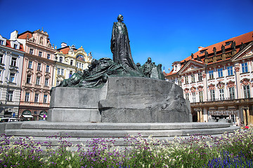 Image showing PRAGUE, CZECH REPUBLIC - AUGUST 24, 2016: Monument of Jan Hus on