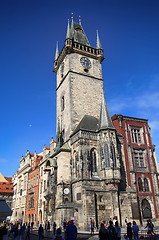 Image showing PRAGUE, CZECH REPUBLIC - AUGUST 23, 2016: People walking and loo