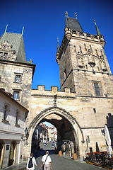 Image showing PRAGUE, CZECH REPUBLIC - AUGUST 23, 2016: People walking and loo