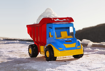 Image showing toy like snow removal machine