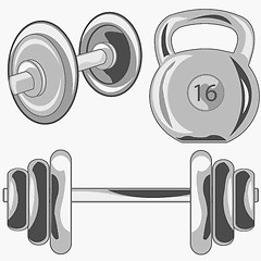 Image showing Weight and dumbbell