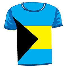 Image showing T-shirt with flag of the Bahamas