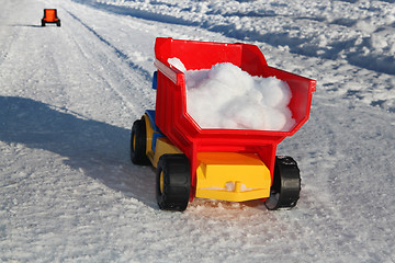 Image showing toy stuck removal snow