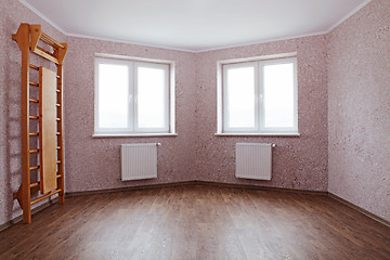 Image showing gym wall bars in empty room