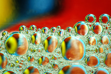 Image showing Colourful abstract liquid bubbles background