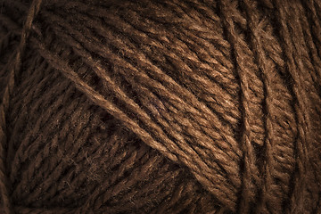 Image showing Warm brown wool threads background