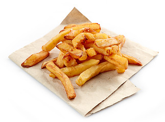 Image showing fried potatoes on wrapping paper