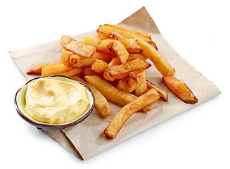 Image showing fried potatoes on wrapping paper