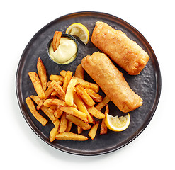 Image showing plate of Fish and Chips