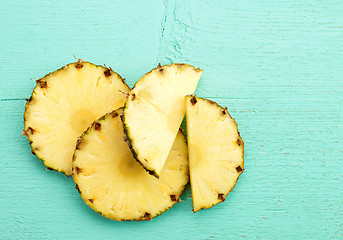 Image showing slices of pineapple