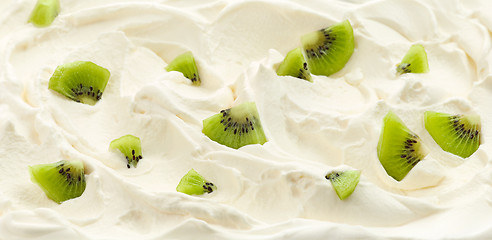 Image showing whipped cream with kiwi