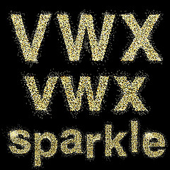 Image showing Vector sparkle alphabeth