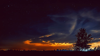 Image showing Beautiful Night Starry Sky