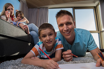 Image showing young couple spending time with kids