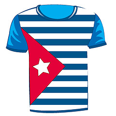 Image showing T-shirt with flag Cuba