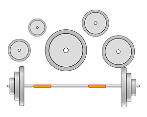 Image showing Atheletic projectile barbell