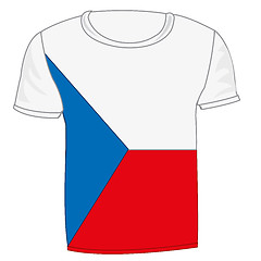Image showing T-shirt with flag Chech