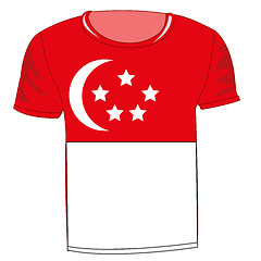 Image showing T-shirt flag Singapore
