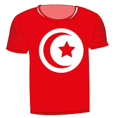 Image showing T-shirt flag Tunisia