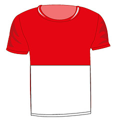 Image showing T-shirt with flag Monaco