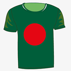 Image showing T-shirt with flag Bangladesh