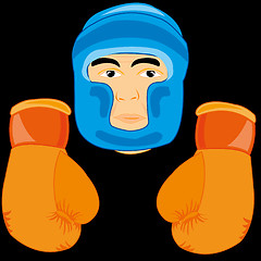 Image showing Gloves and send boxer