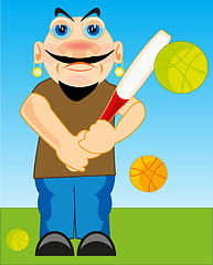Image showing Man game of baseball