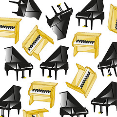 Image showing Two pianoes pattern