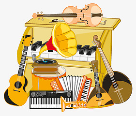 Image showing Much music instruments