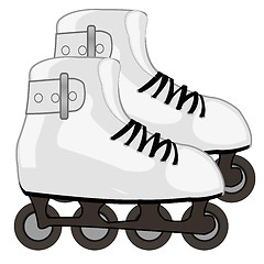 Image showing Shoe with roller skates