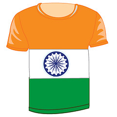 Image showing T-shirt flag to India