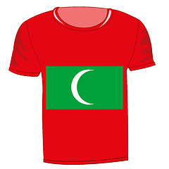 Image showing T-shirt flag Malidivy