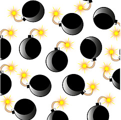 Image showing Bomb with alight wick pattern