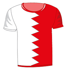 Image showing T-shirt flag Bahrain