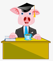 Image showing Piglet at the table