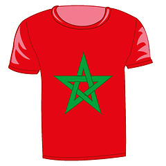 Image showing T-shirt flag Maroc