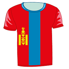 Image showing T-shirt flag Mongolia