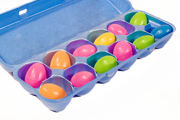 Image showing Easter Eggs in a Carton