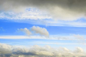 Image showing Cloudy frame in blue sky